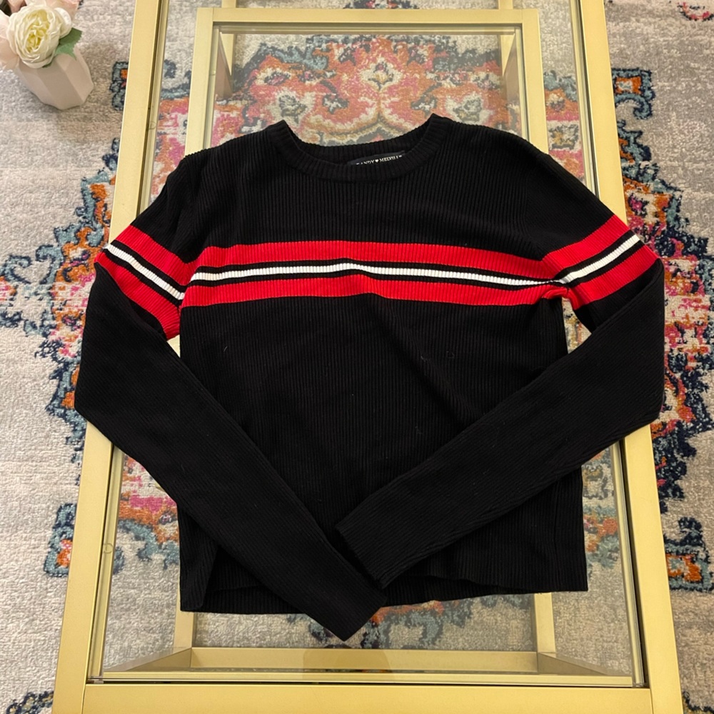 Brandy Melville red stripe long sleeve
